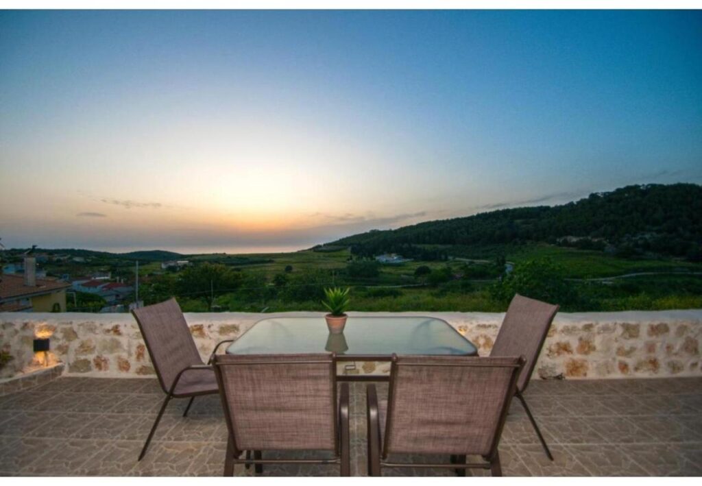 The terrace in the evening